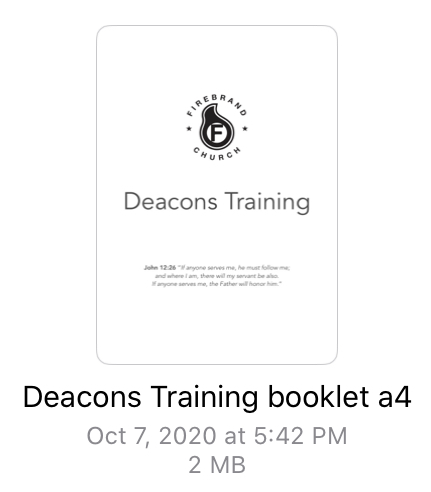 Deacon Training