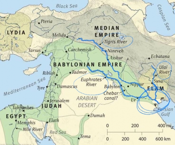 The 3 rivers in Daniel